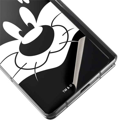 Looney Tunes Sylvester the Cat Black and White Galaxy Z Fold2 5G Skin