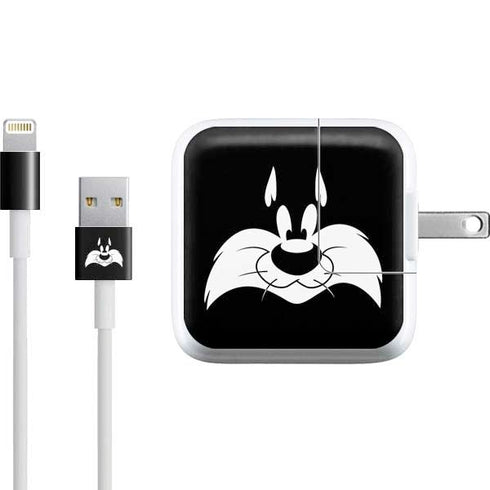 Looney Tunes Sylvester the Cat Black and White iPad Charger (10W USB) Skin