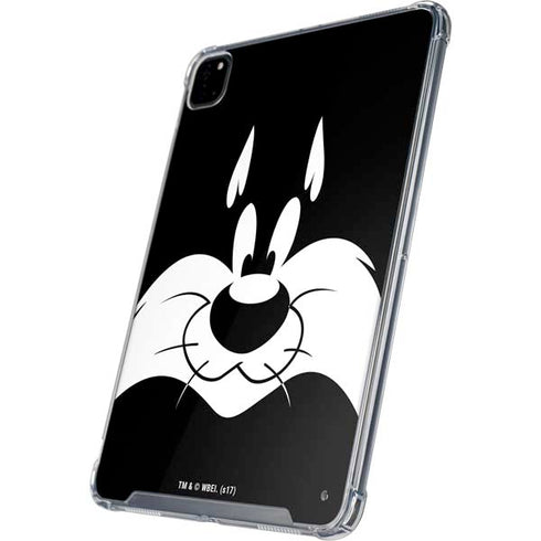 Looney Tunes Sylvester the Cat Black and White iPad Pro 12.9in (2020) Clear Case