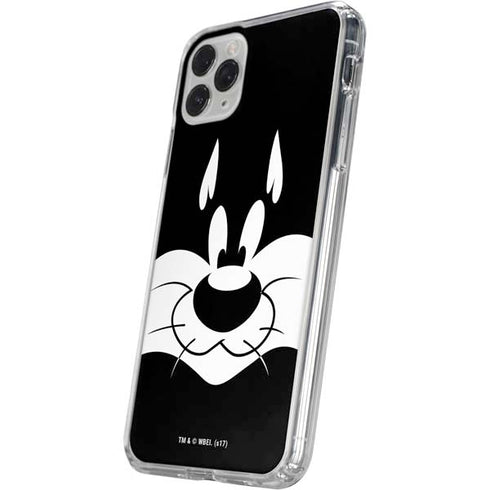 Looney Tunes Sylvester the Cat Black and White iPhone 11 Pro Clear Case