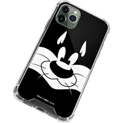 Looney Tunes Sylvester the Cat Black and White iPhone 11 Pro Max Clear Case