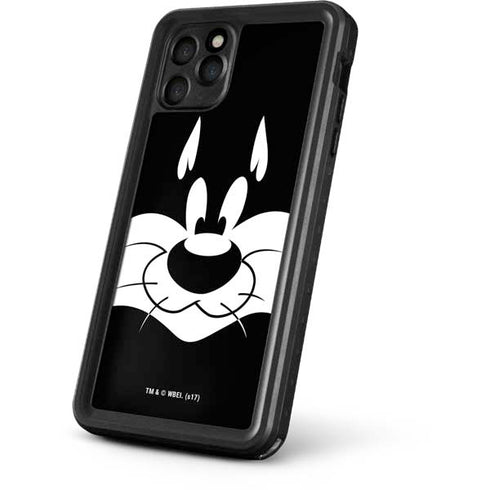 Looney Tunes Sylvester the Cat Black and White iPhone 11 Pro Max Waterproof Case