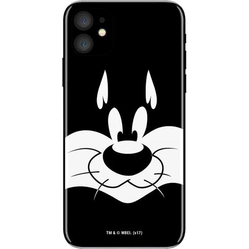 Looney Tunes Sylvester the Cat Black and White iPhone 11 Skin