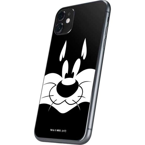 Looney Tunes Sylvester the Cat Black and White iPhone 11 Skin