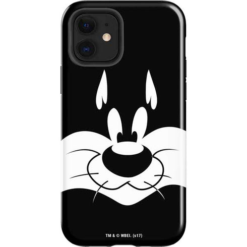 Looney Tunes Sylvester the Cat Black and White iPhone 12 Impact Case