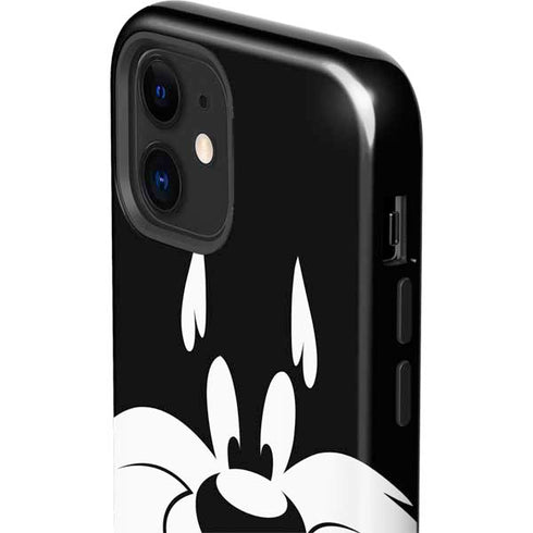 Looney Tunes Sylvester the Cat Black and White iPhone 12 Impact Case