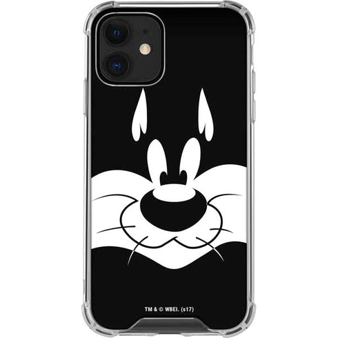 Looney Tunes Sylvester the Cat Black and White iPhone 12 Mini Clear Case