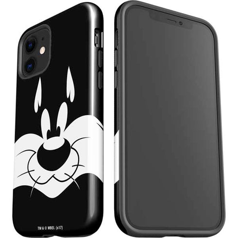 Looney Tunes Sylvester the Cat Black and White iPhone 12 Mini Impact Case