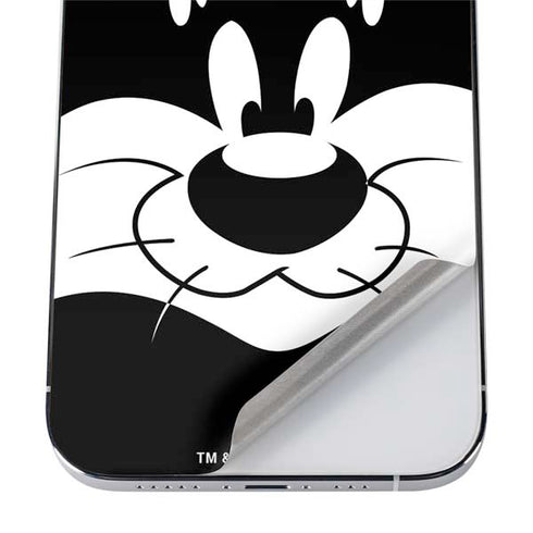 Looney Tunes Sylvester the Cat Black and White iPhone 12 Pro Max Skin