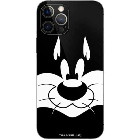 Looney Tunes Sylvester the Cat Black and White iPhone 12 Pro Skin