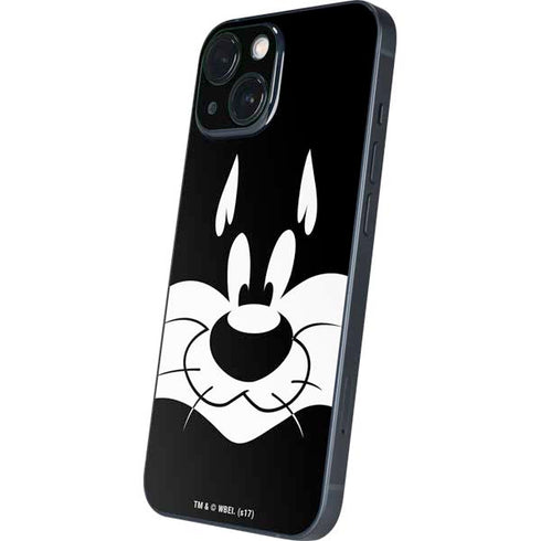 Looney Tunes Sylvester the Cat Black and White iPhone 13 Mini Skin