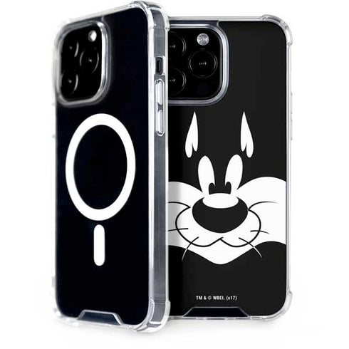 Looney Tunes Sylvester the Cat Black and White iPhone 13 Pro Max MagSafe Case