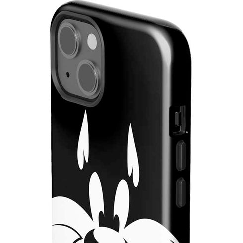 Looney Tunes Sylvester the Cat Black and White iPhone 14 Plus Impact Case