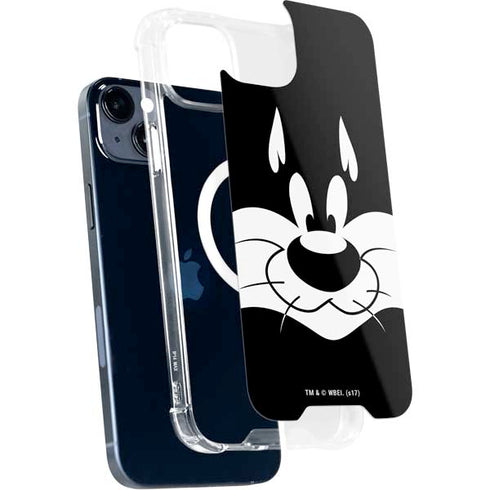 Looney Tunes Sylvester the Cat Black and White iPhone 15 Plus MagSafe Case