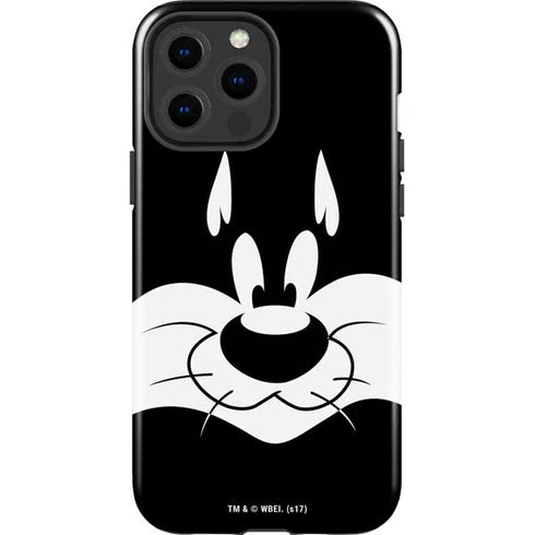 Looney Tunes Sylvester the Cat Black and White iPhone 15 Pro Max Impact Case