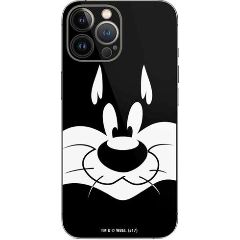 Looney Tunes Sylvester the Cat Black and White iPhone 14 Pro Max Skin