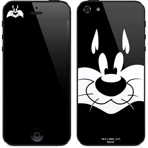 Looney Tunes Sylvester the Cat Black and White iPhone 5/5s/5SE Skin