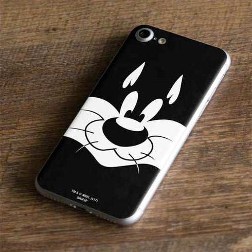 Looney Tunes Sylvester the Cat Black and White iPhone 8 Skin