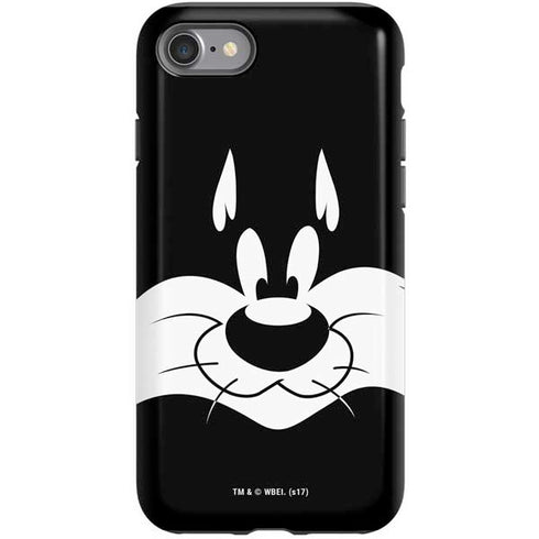 Looney Tunes Sylvester the Cat Black and White iPhone SE (2nd & 3rd Gen) Pro Case