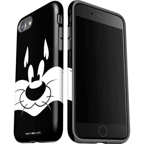 Looney Tunes Sylvester the Cat Black and White iPhone SE (2nd & 3rd Gen) Pro Case