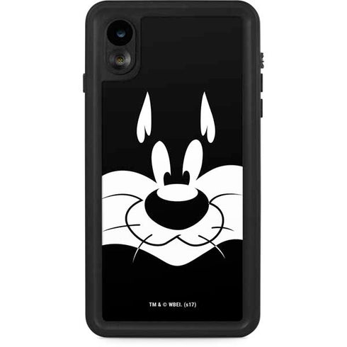 Looney Tunes Sylvester the Cat Black and White iPhone XR Waterproof Case