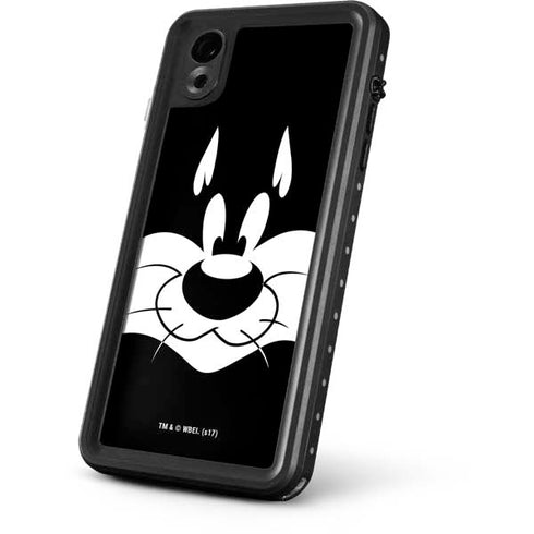 Looney Tunes Sylvester the Cat Black and White iPhone XR Waterproof Case