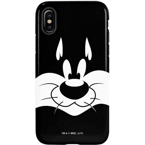 Looney Tunes Sylvester the Cat Black and White iPhone XS Pro Case