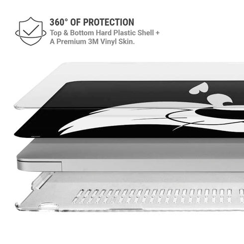 Looney Tunes Sylvester the Cat Black and White MacBook Air 15in (2023-2025) Case plus Skin