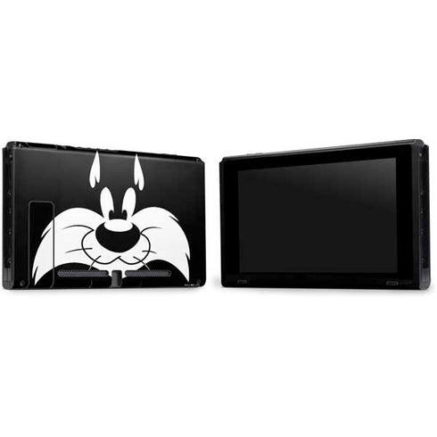Looney Tunes Sylvester the Cat Black and White Nintendo Switch Bundle Skin