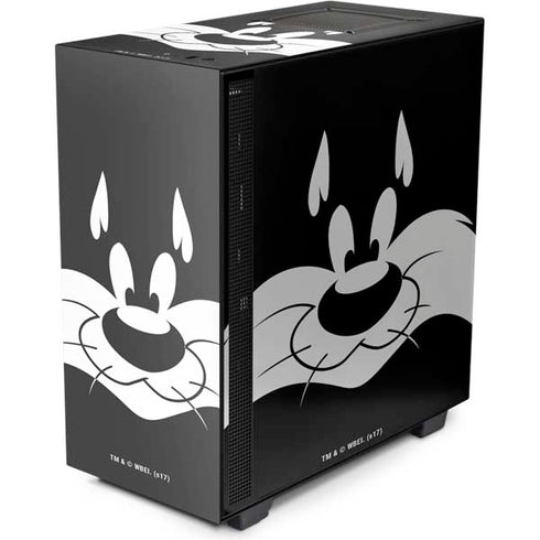 Looney Tunes Sylvester the Cat Black and White NZXT H510 Compact ATX Mid-Tower Case Skin