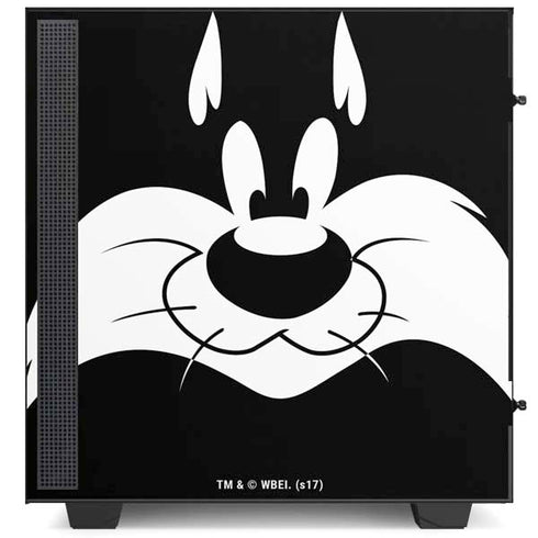 Looney Tunes Sylvester the Cat Black and White NZXT H510 Compact ATX Mid-Tower Case Skin