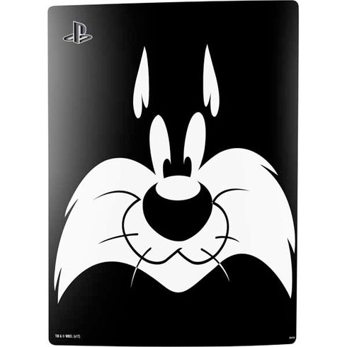 Looney Tunes Sylvester the Cat Black and White PS5 Digital Edition Console Skin