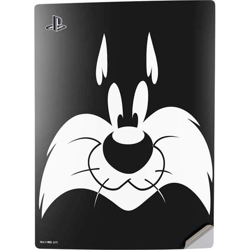 Looney Tunes Sylvester the Cat Black and White PS5 Digital Edition Console Skin