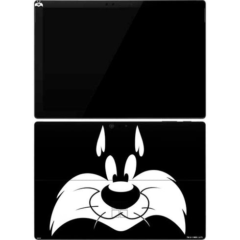 Looney Tunes Sylvester the Cat Black and White Surface Pro 7 Skin