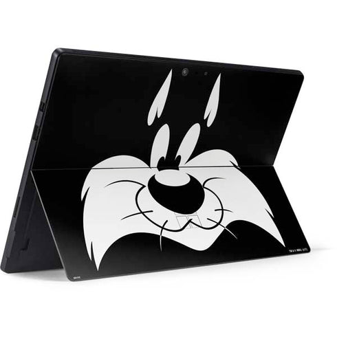 Looney Tunes Sylvester the Cat Black and White Surface Pro 7 Skin