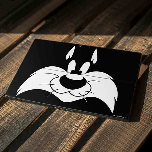 Looney Tunes Sylvester the Cat Black and White Surface Pro 7 Skin
