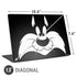 Looney Tunes Sylvester the Cat Black and White Universal Laptop 13in (10.6 x 7.6in) Skin