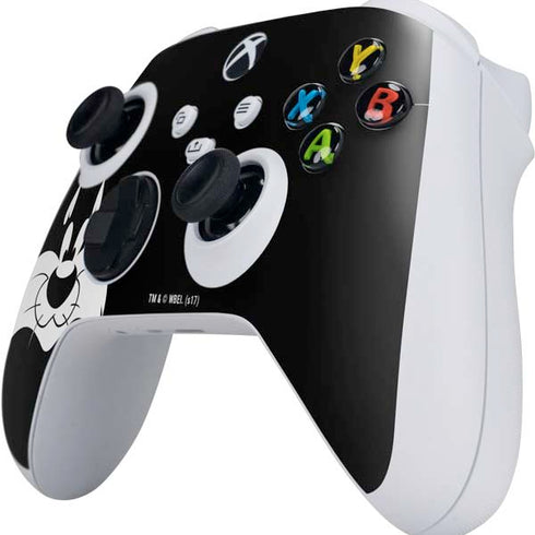 Looney Tunes Sylvester the Cat Black and White Xbox Series S Controller Skin