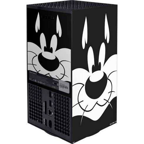 Looney Tunes Sylvester the Cat Black and White Xbox Series X Bundle Skin