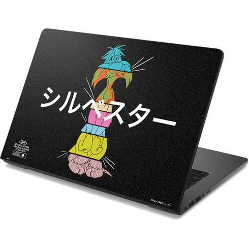 Looney Tunes Sylvester the Cat Sliced Juxtapose Dell Chromebook Skin