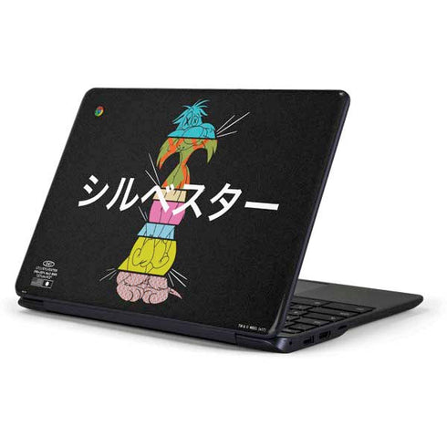 Looney Tunes Sylvester the Cat Sliced Juxtapose Samsung Chromebook Skin