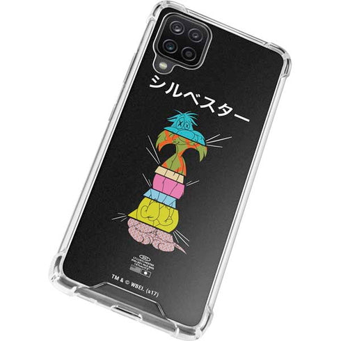 Looney Tunes Sylvester the Cat Sliced Juxtapose Galaxy A12 Clear Case