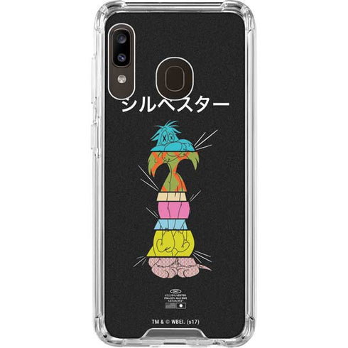 Looney Tunes Sylvester the Cat Sliced Juxtapose Galaxy A30 Clear Case