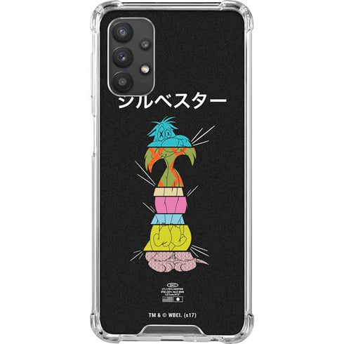 Looney Tunes Sylvester the Cat Sliced Juxtapose Galaxy A32 5G Clear Case
