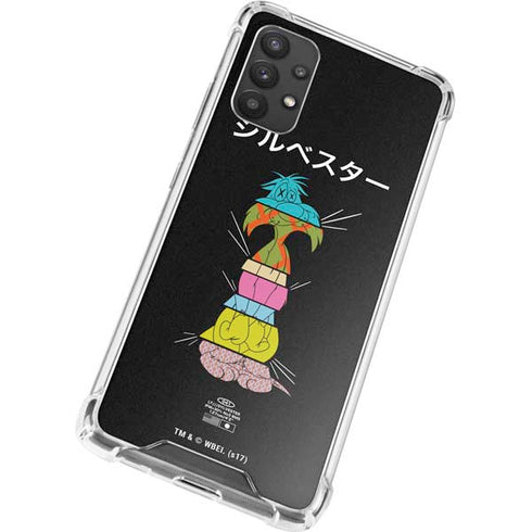 Looney Tunes Sylvester the Cat Sliced Juxtapose Galaxy A32 5G Clear Case