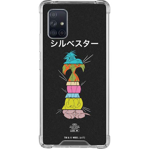 Looney Tunes Sylvester the Cat Sliced Juxtapose Galaxy A71 5G Clear Case