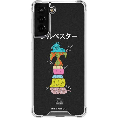 Looney Tunes Sylvester the Cat Sliced Juxtapose Galaxy S22 Plus Clear Case