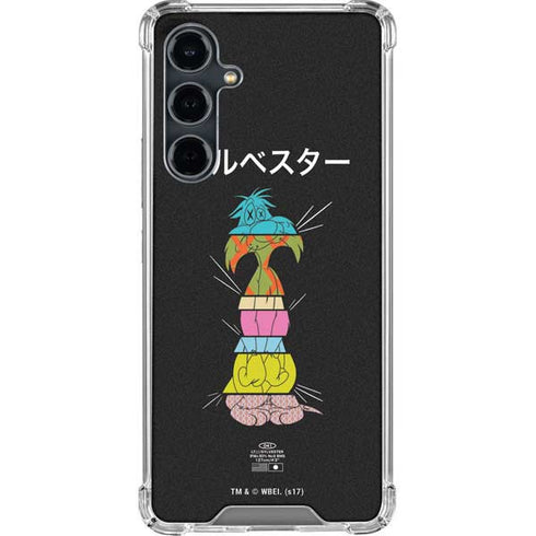 Looney Tunes Sylvester the Cat Sliced Juxtapose Galaxy S23 FE Clear Case