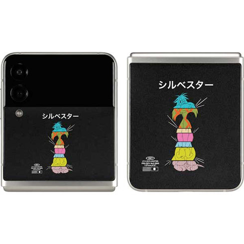 Looney Tunes Sylvester the Cat Sliced Juxtapose Galaxy Z Flip3 5G Skin