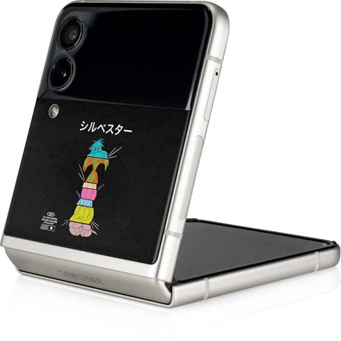 Looney Tunes Sylvester the Cat Sliced Juxtapose Galaxy Z Flip3 5G Skin